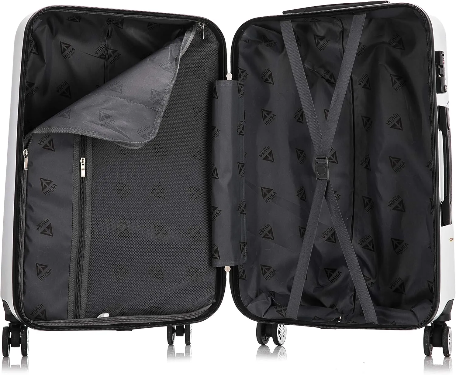 InUSA Fusion Print Luggage with Spinner Wheels | Durable Lightweight Hardside Suitcase | Travel Bag with Handle and Trolley | 20 Inch Carry-On Spinner Luggage
