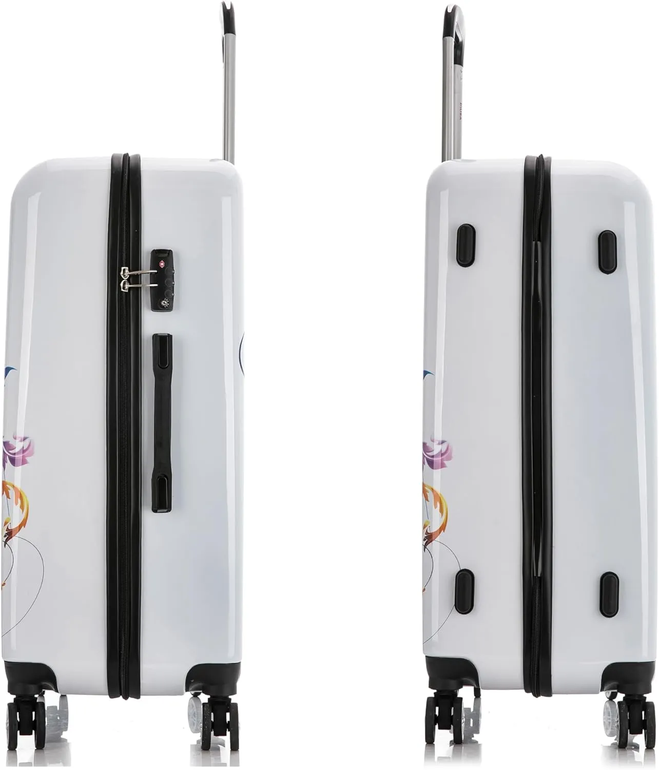 InUSA Fusion Print Luggage with Spinner Wheels | Durable Lightweight Hardside Suitcase | Travel Bag with Handle and Trolley | 28-Inch Large Checked luggage