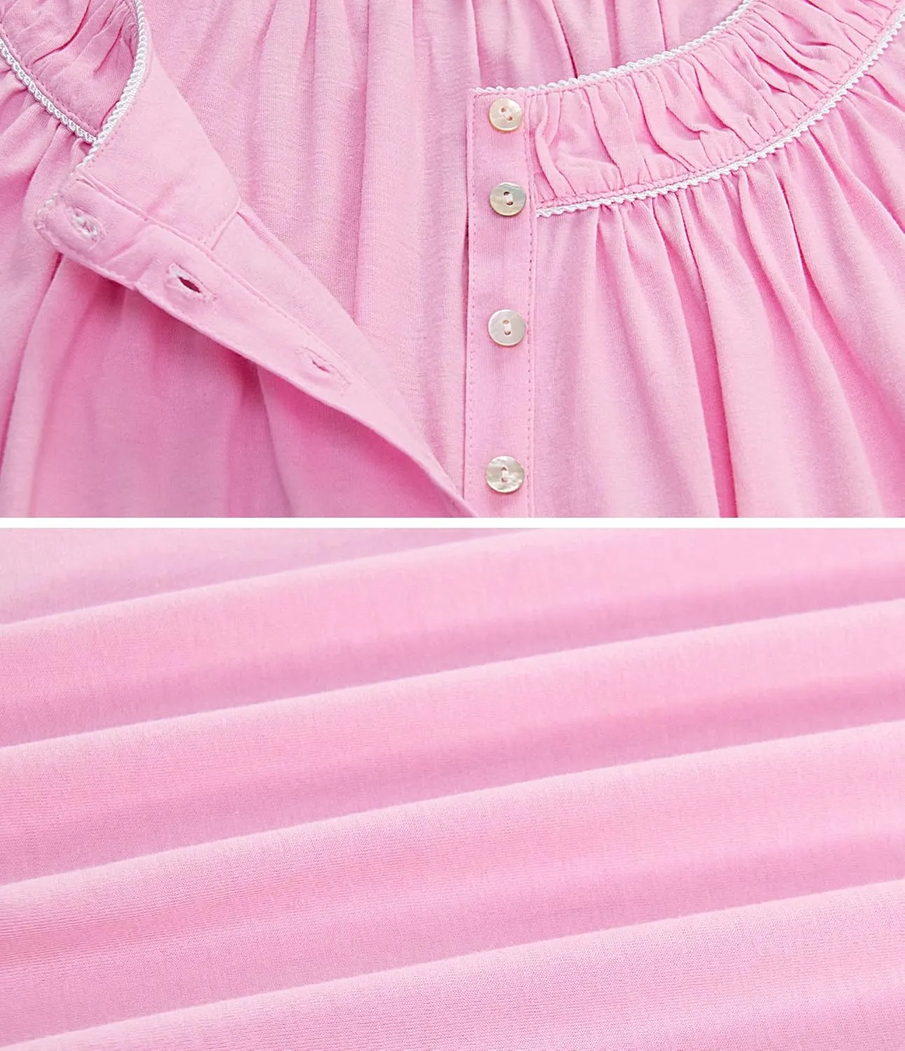 IZZY   TOBY 100% Cotton Nightgowns for Women Soft Ladies Gowns Sleepwear Long Sleeveless Nightgown