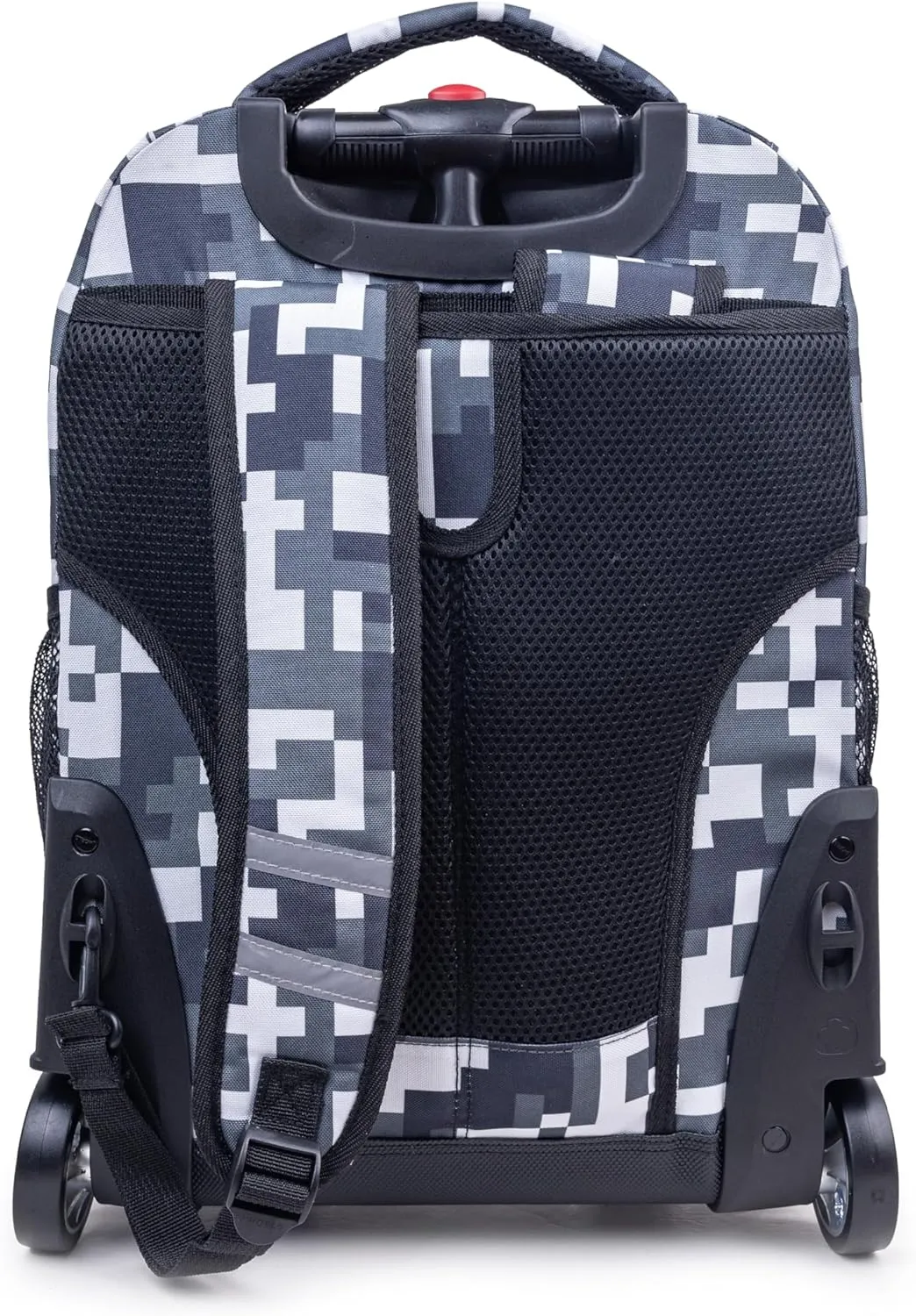 J World New York Sunrise Kids Rolling Backpack for Girls Boys Teen. Roller Bookbag with Wheels, Camo, 18"