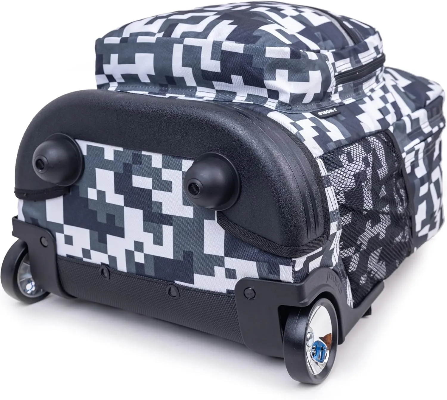 J World New York Sunrise Kids Rolling Backpack for Girls Boys Teen. Roller Bookbag with Wheels, Camo, 18"