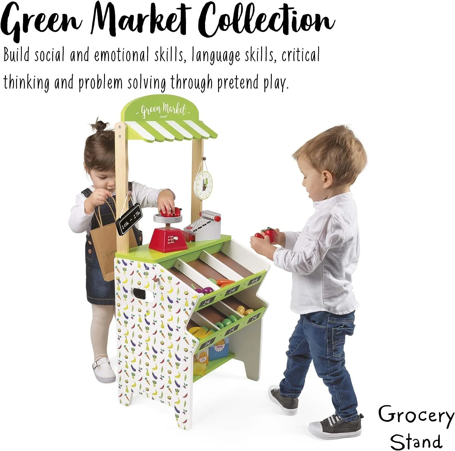 Janod Green Wooden Market Grocery
