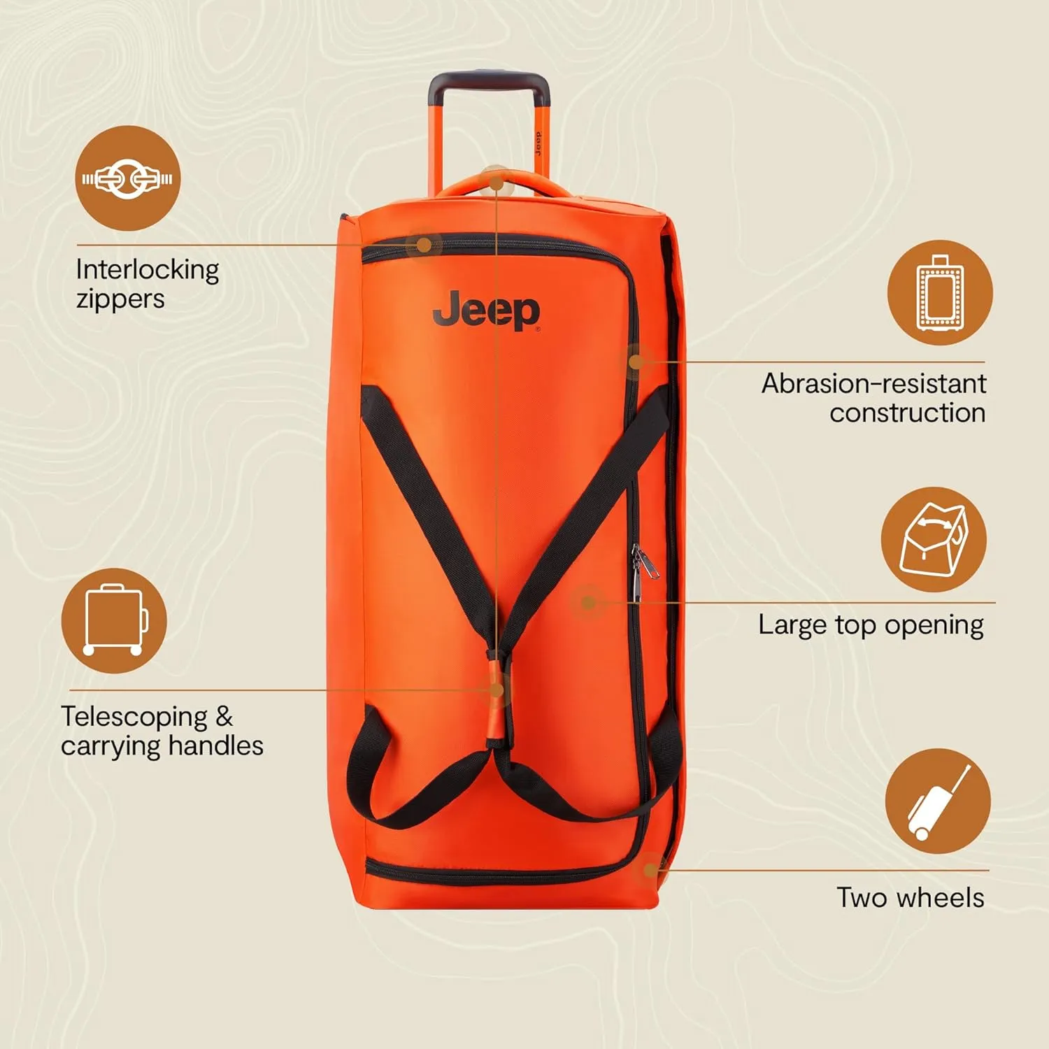 Jeep JS009D Rolling Duffel