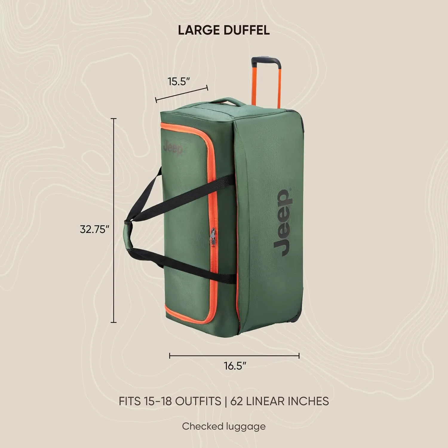 Jeep JS009D Rolling Duffel