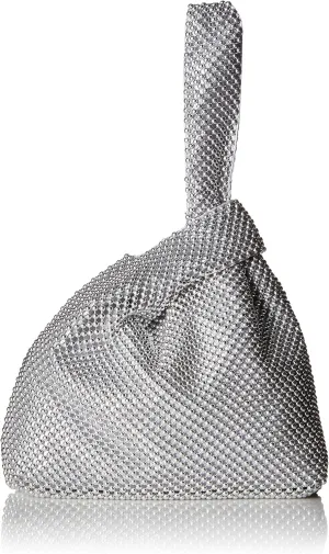 Jessica McClintock Womens Logan Mesh Pouch Evening Bag