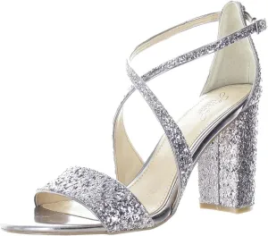 Jewel Badgley Mischka Cook Metallic Glitter Evening Shoe
