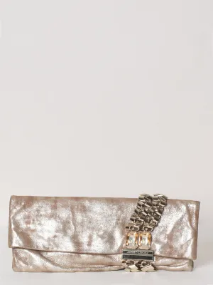 Jimmy Choo Chandra Metallic Clutch