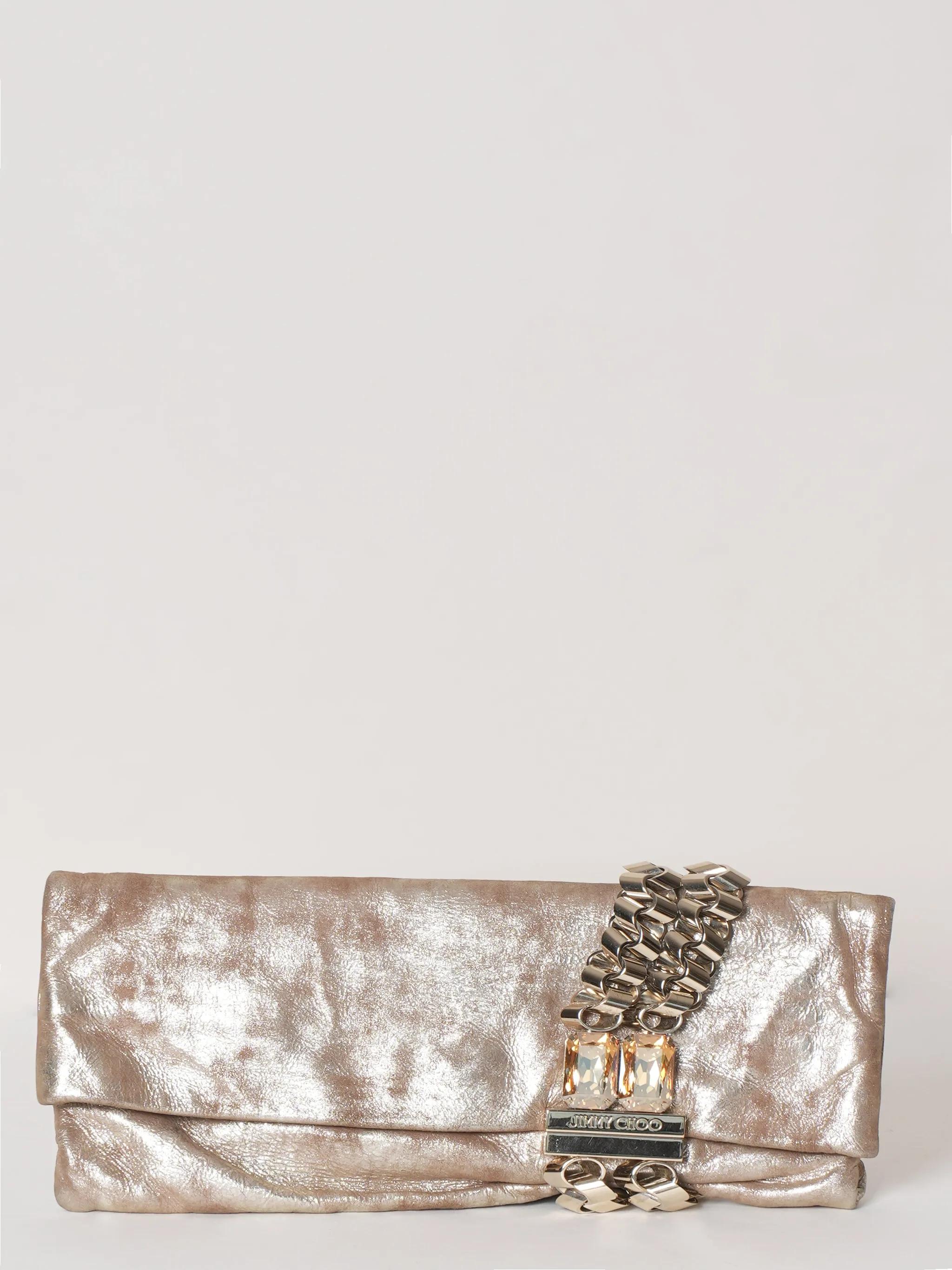 Jimmy Choo Chandra Metallic Clutch