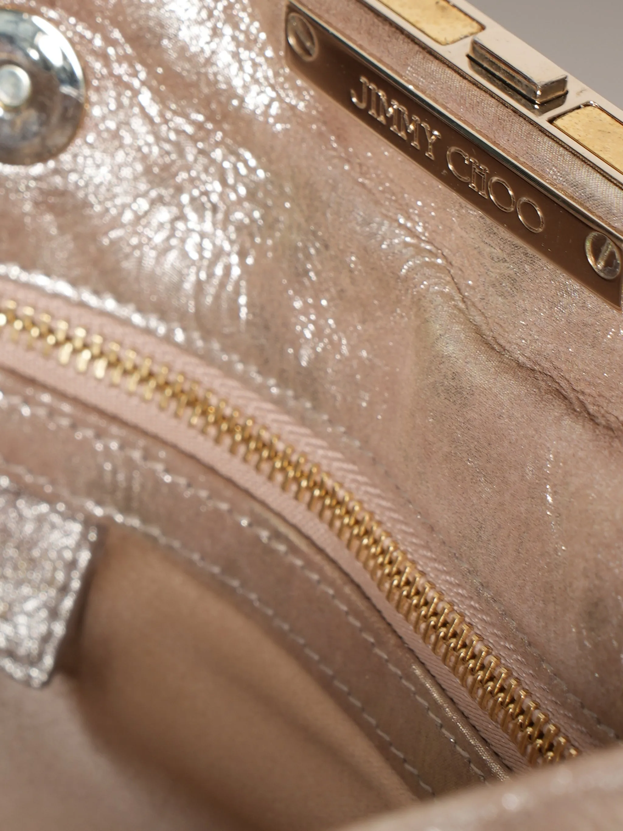 Jimmy Choo Chandra Metallic Clutch