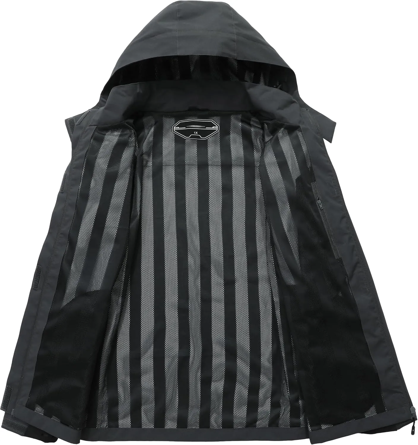 KAIDER Women's Plus Size Lightweight Waterproof Hooded Rain Jacket for Outdoor Hiking Travel
