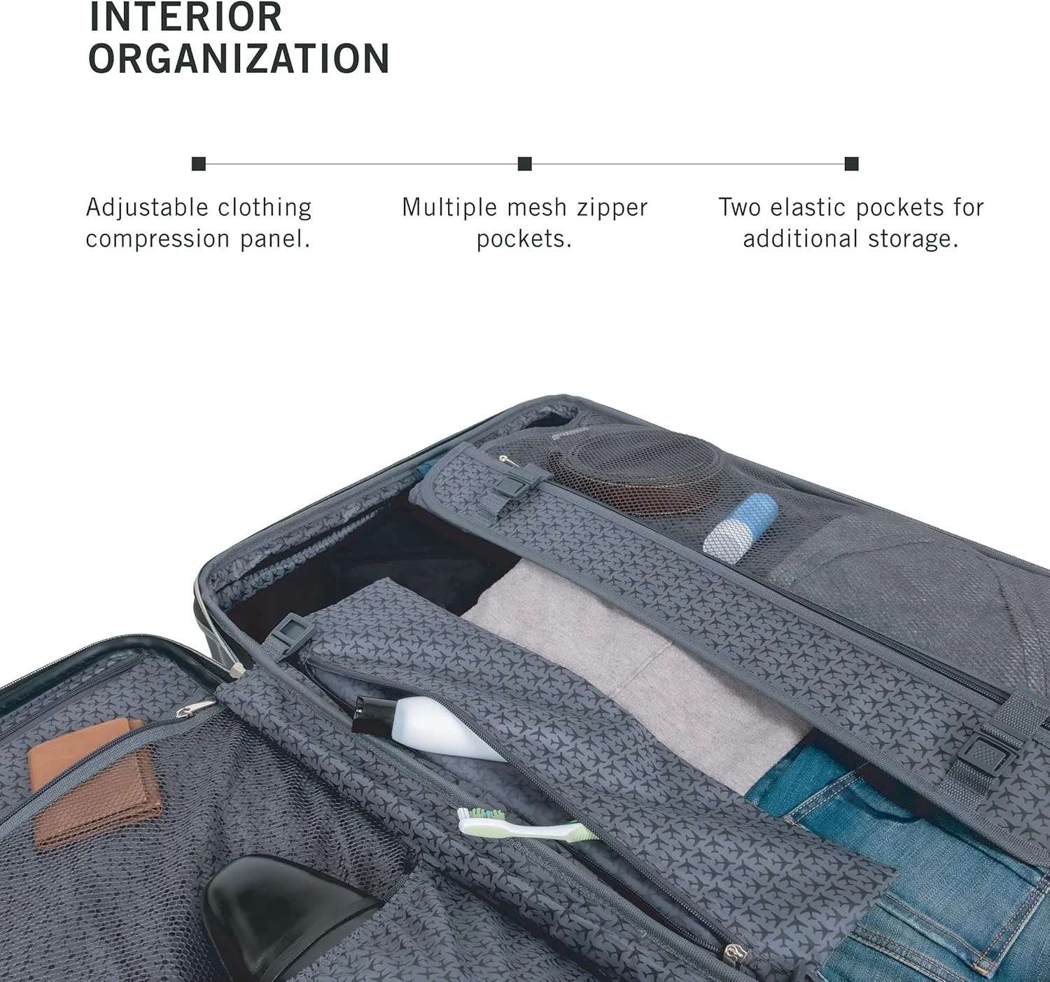 Kenneth Cole REACTION Madison Square Lightweight Hardside Chevron Expandable Spinner Luggage, Rose Gold, 20-Inch Carry On