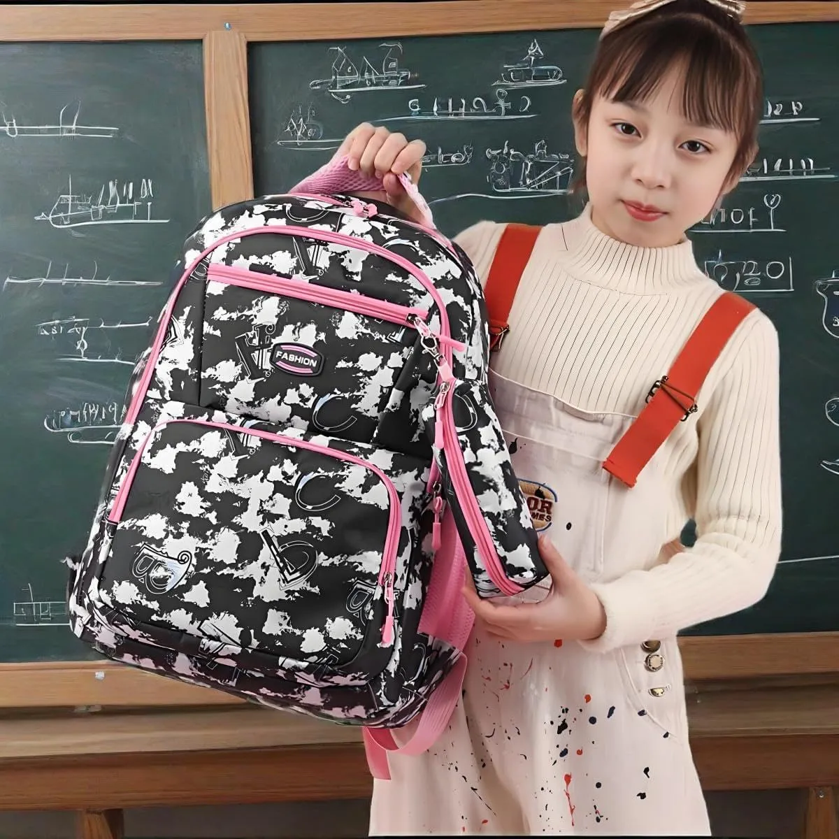 Kids Backpack Bookbag Boys Girls Backpack Teen Primary Middle School Bag Lightweight Travel Backpacks(Black)