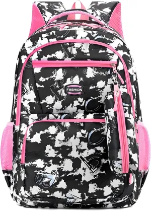 Kids Backpack Bookbag Boys Girls Backpack Teen Primary Middle School Bag Lightweight Travel Backpacks(Black)
