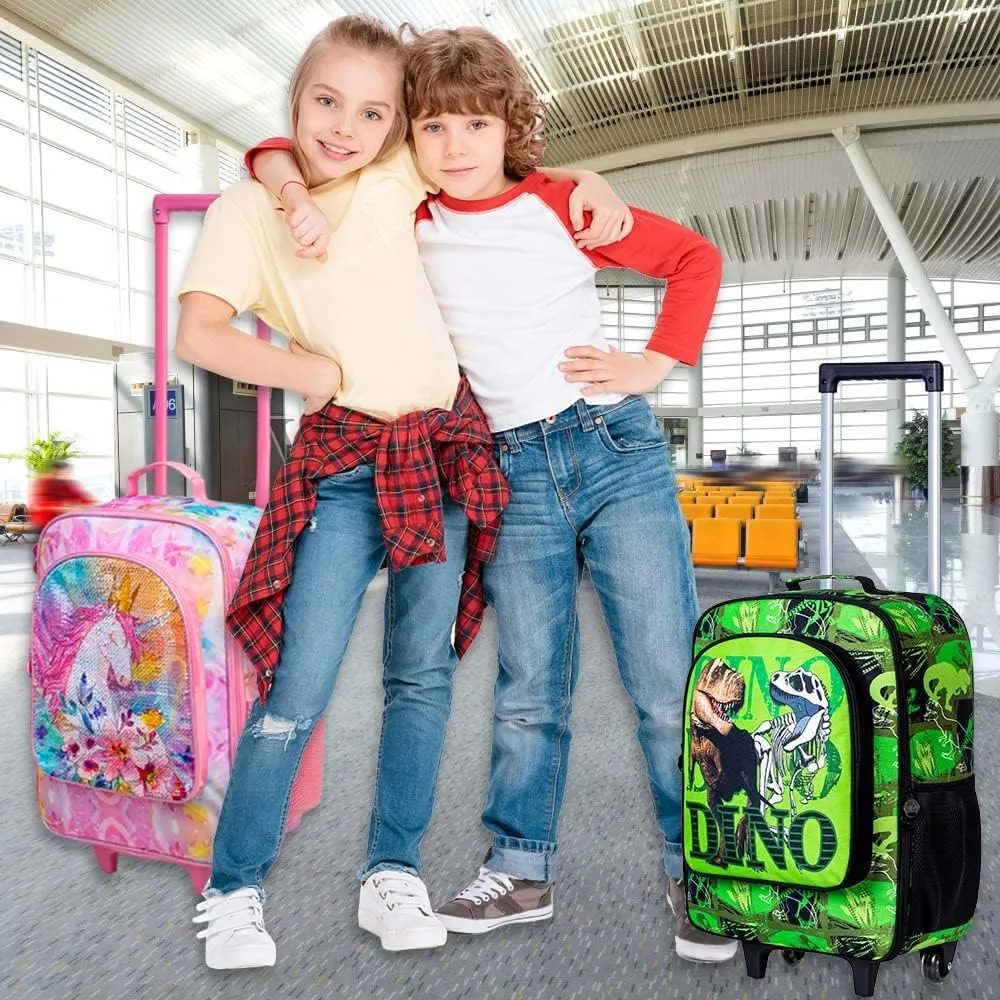 Kids Luggage for Boys and Girls, Toddler Rolling Travel Carry on Suitcase with Wheels…
