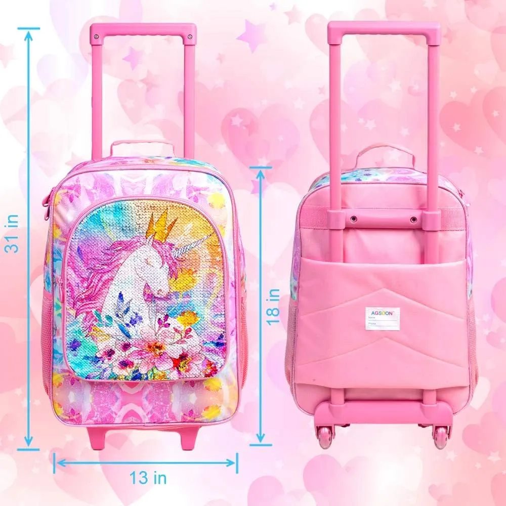 Kids Luggage for Boys and Girls, Toddler Rolling Travel Carry on Suitcase with Wheels…