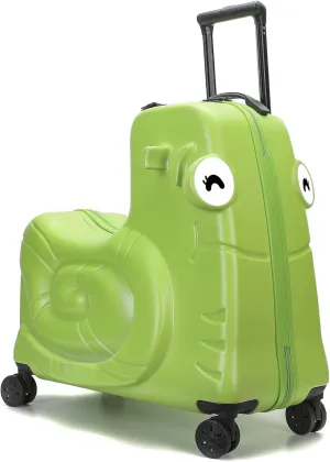 Kids Luggage, Kids Ride-on Luggage with Spinner Wheels Suitcase, Kid's Ride-On Suitcase Help Your Child Relax, Carry On Trolley Luggage with Password Lock (Green, 20 inches)
