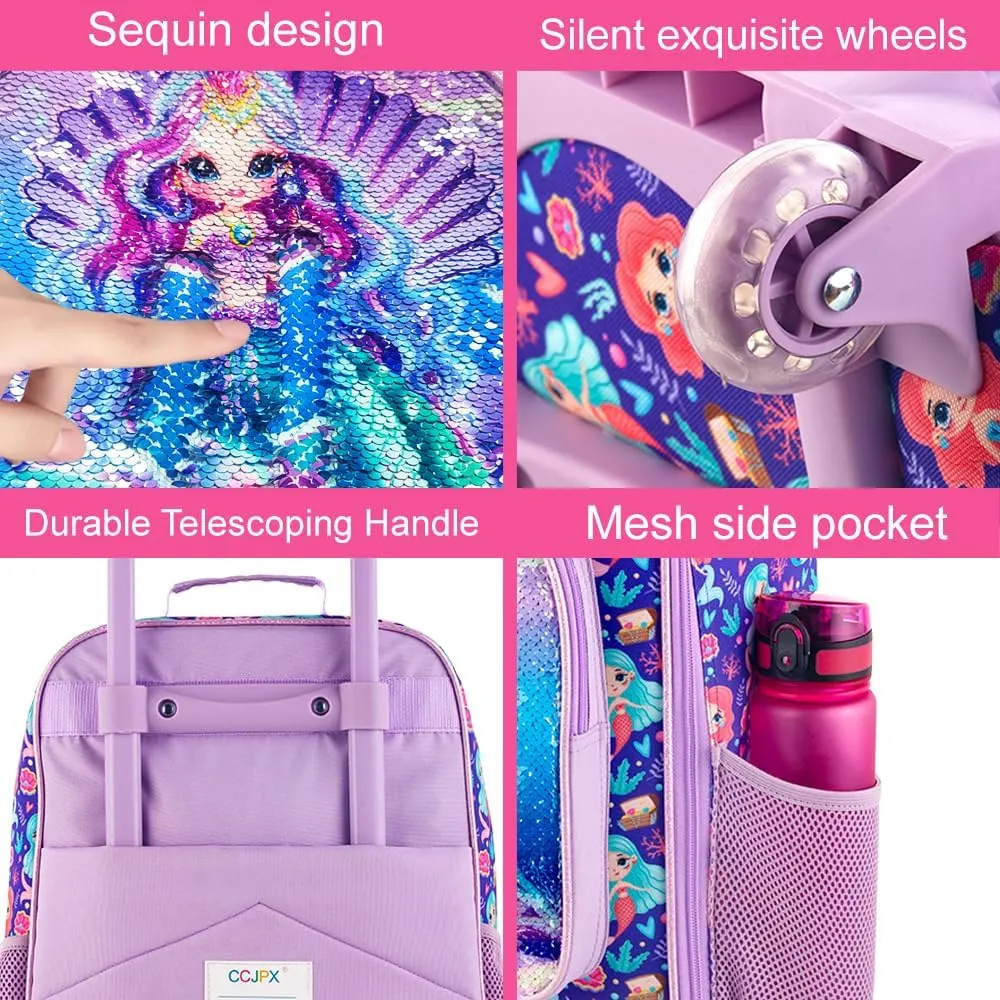 Kids Suitcase with Wheels for Girls and Boys, Rolling Carry on Luggage for Toddler Children