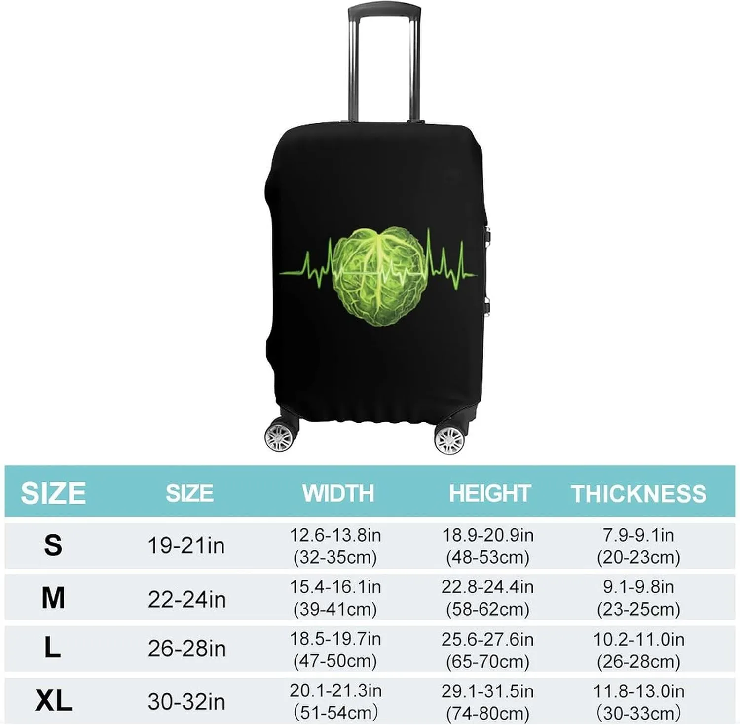 Kimchi Cabbage Travel Luggage Cover Washable Anti-Scratch Baggage Suitcase Protector S