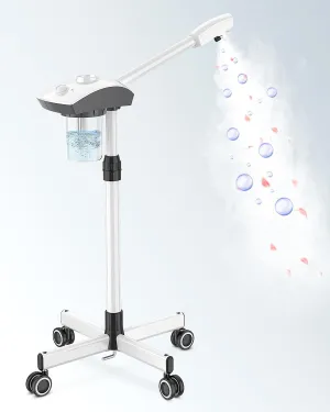 Kingsteam Professional Facial Steamer, Ozone Steamer, Esthetician Facial Steamer for Facial: High/Low Steam, 60 Min Timer, Durable ABS, Nano Ionic Hot Mist for Deep Cleansing,Spa and Baber Shop,White