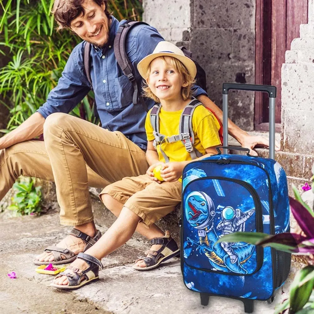 KLFVB Kids Luggage for Boys Girls, Cute Rolling Wheels Suitcase for Toddler, Children Travel Carry on Suitcase