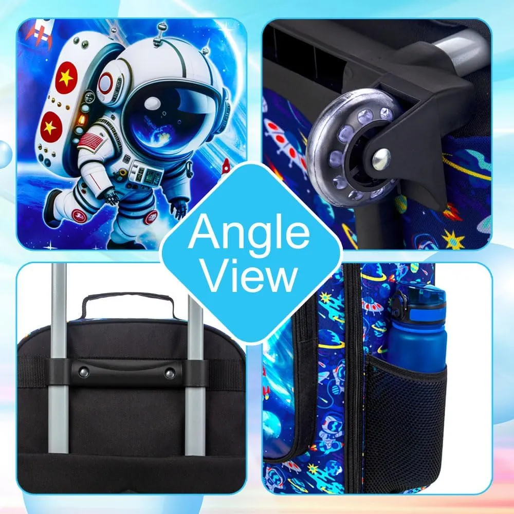 KLFVB Kids Luggage for Boys Girls, Cute Rolling Wheels Suitcase for Toddler, Children Travel Carry on Suitcase
