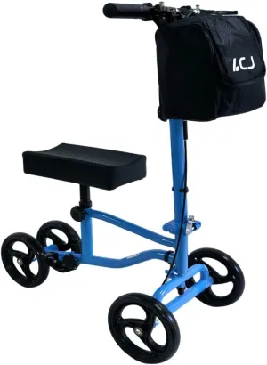 Knee Scooter,Economical Foldable Steerable Knee Walker,for Adults Foot Surgery,Injured Ankle Recovery Scoote(Blue-Standard Version)