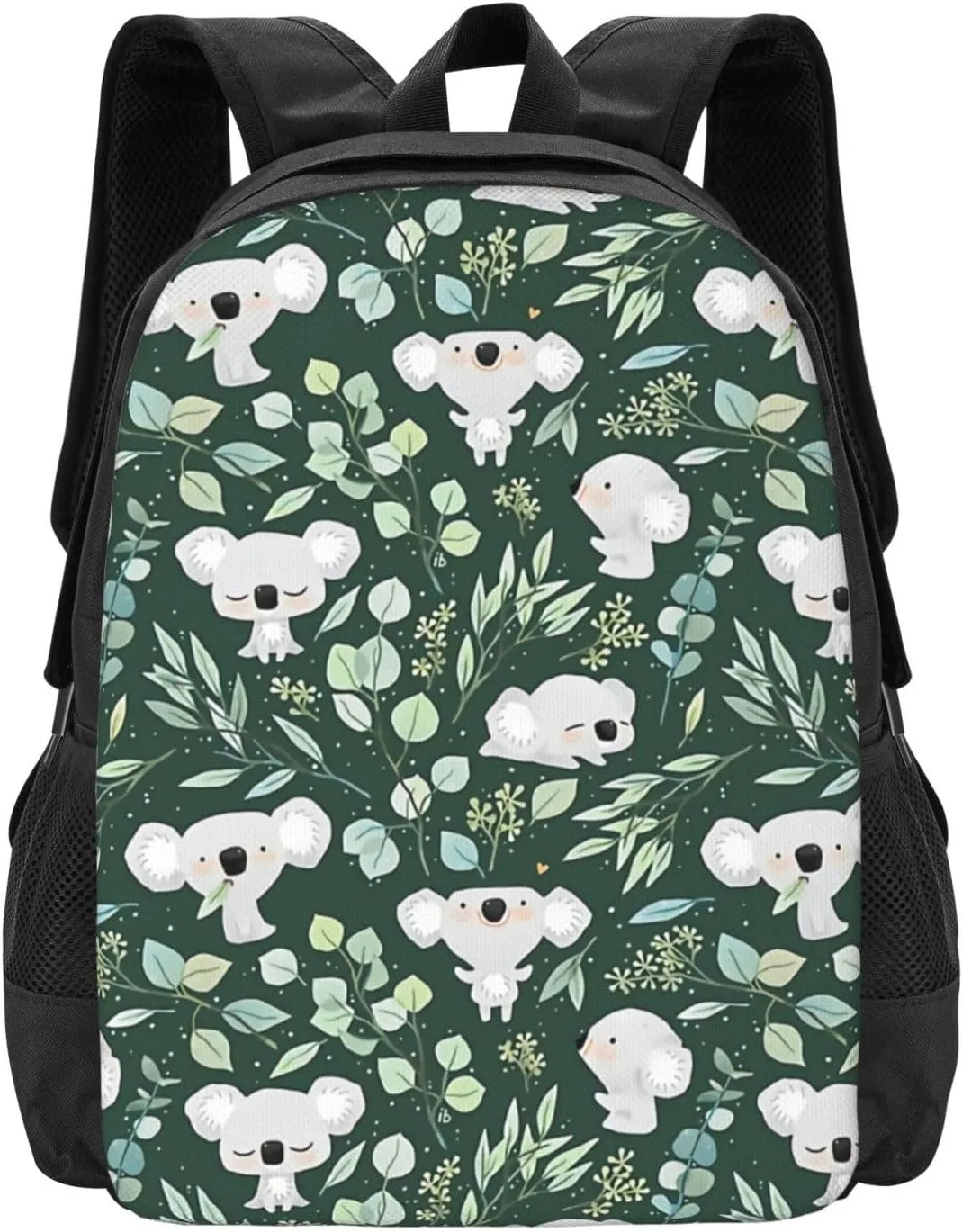 Koala And Eucalyptus Pattern Lightweight Packable Backpack Travel Casual Large Capacity Daypack Foldable Backpack For Men Women