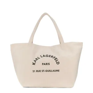 K/Rue St. Guillaume Canvas Tote Bag in Black