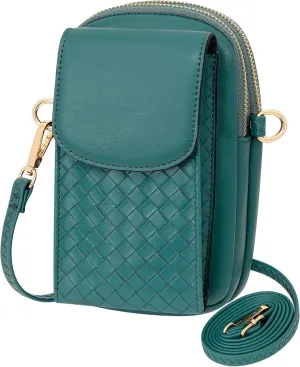 KUKOO Small Crossbody Phone Bags for Women with Card Slots, Cellphone Purse Wallet for Travel Shopping