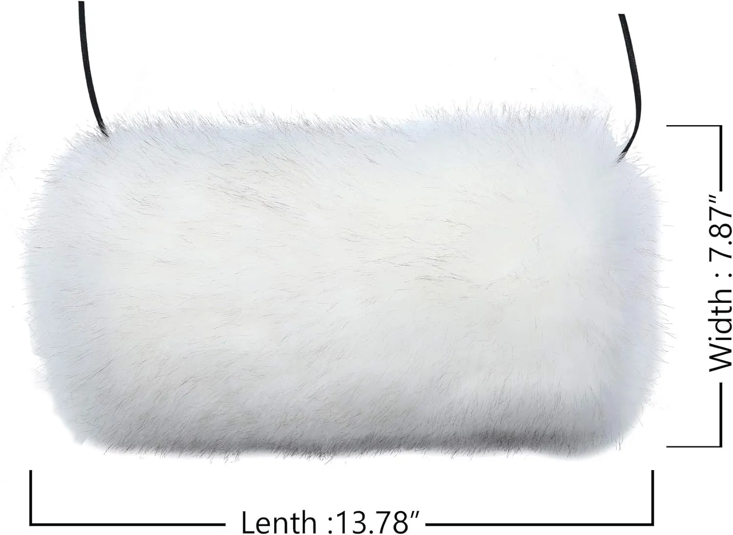 LA CARRIE Faux Fur Hand Muffs Women Winter Warmer Fuzzy Pouch Furry Plush Muffler Wedding Girl Kids Elegant Luxury Chic