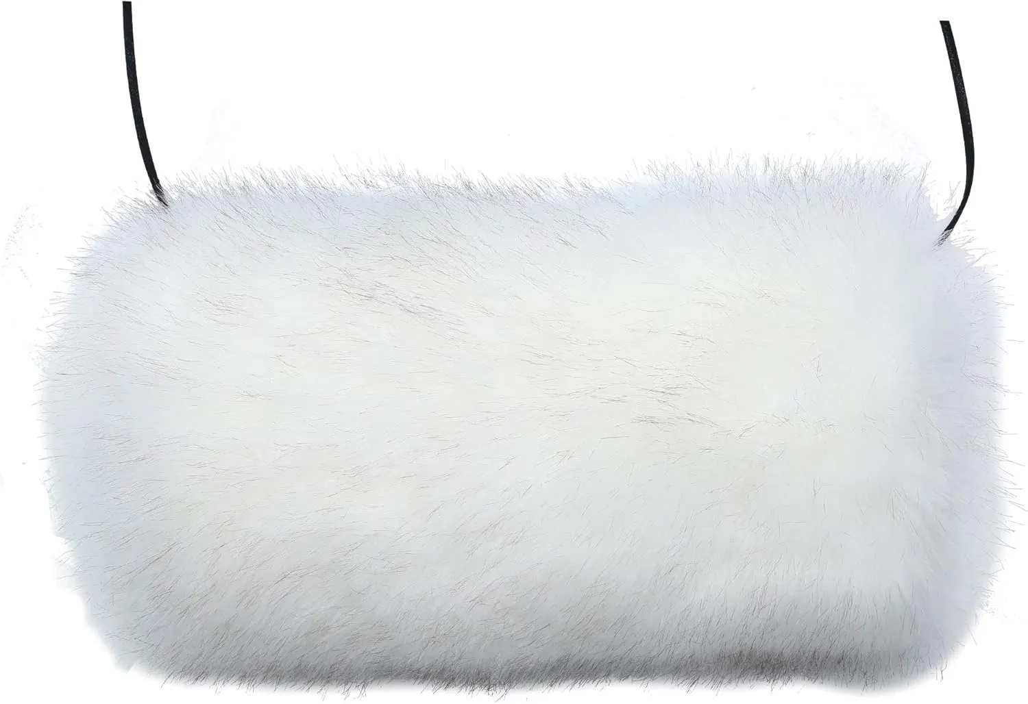 LA CARRIE Faux Fur Hand Muffs Women Winter Warmer Fuzzy Pouch Furry Plush Muffler Wedding Girl Kids Elegant Luxury Chic