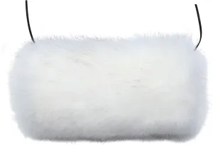 LA CARRIE Faux Fur Hand Muffs Women Winter Warmer Fuzzy Pouch Furry Plush Muffler Wedding Girl Kids Elegant Luxury Chic