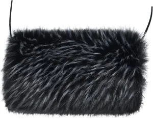 LA CARRIE Faux Fur Hand Muffs Women Winter Warmer Fuzzy Pouch Furry Plush Muffler Wedding Girl Kids Elegant Luxury Chic