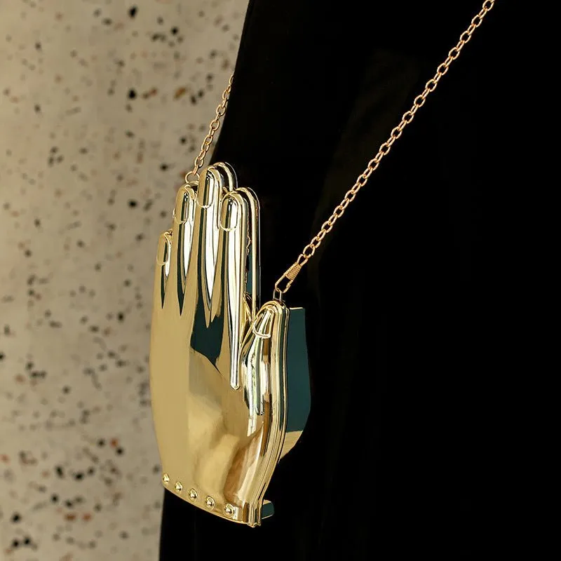 Ladies Palm Shape Acrylic Clutch Bag