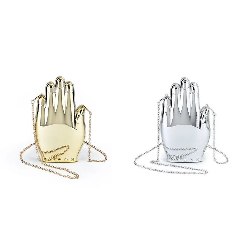 Ladies Palm Shape Acrylic Clutch Bag