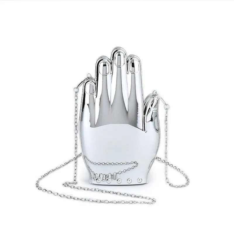 Ladies Palm Shape Acrylic Clutch Bag
