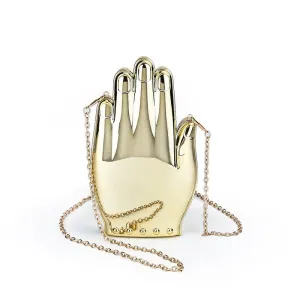 Ladies Palm Shape Acrylic Clutch Bag