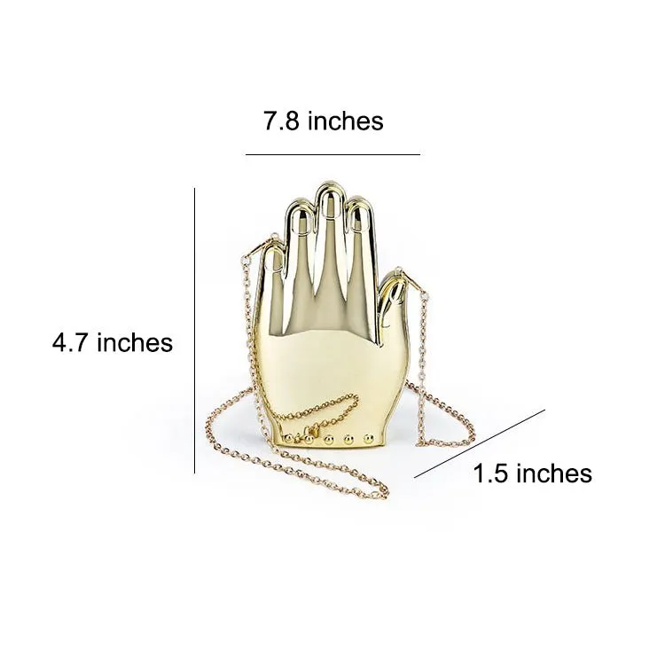 Ladies Palm Shape Acrylic Clutch Bag