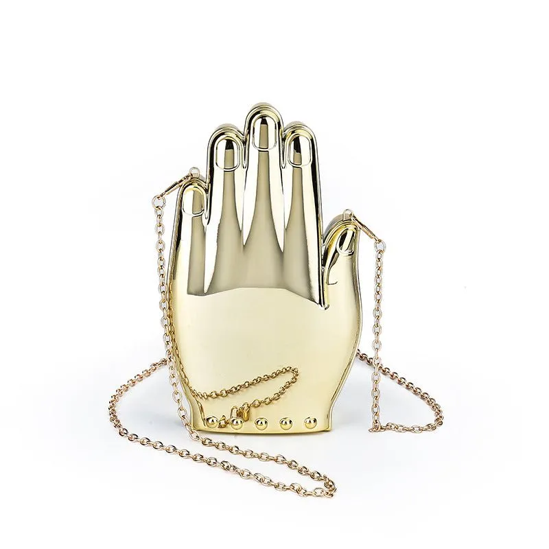 Ladies Palm Shape Acrylic Clutch Bag
