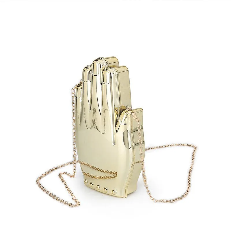 Ladies Palm Shape Acrylic Clutch Bag