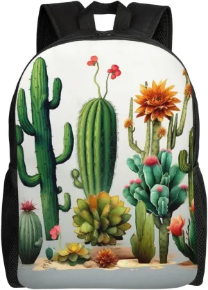 Laptop Backpack for Men Women Carry On Backpack Cactus Backpack Lightweight Travel Bag Casual Daypack