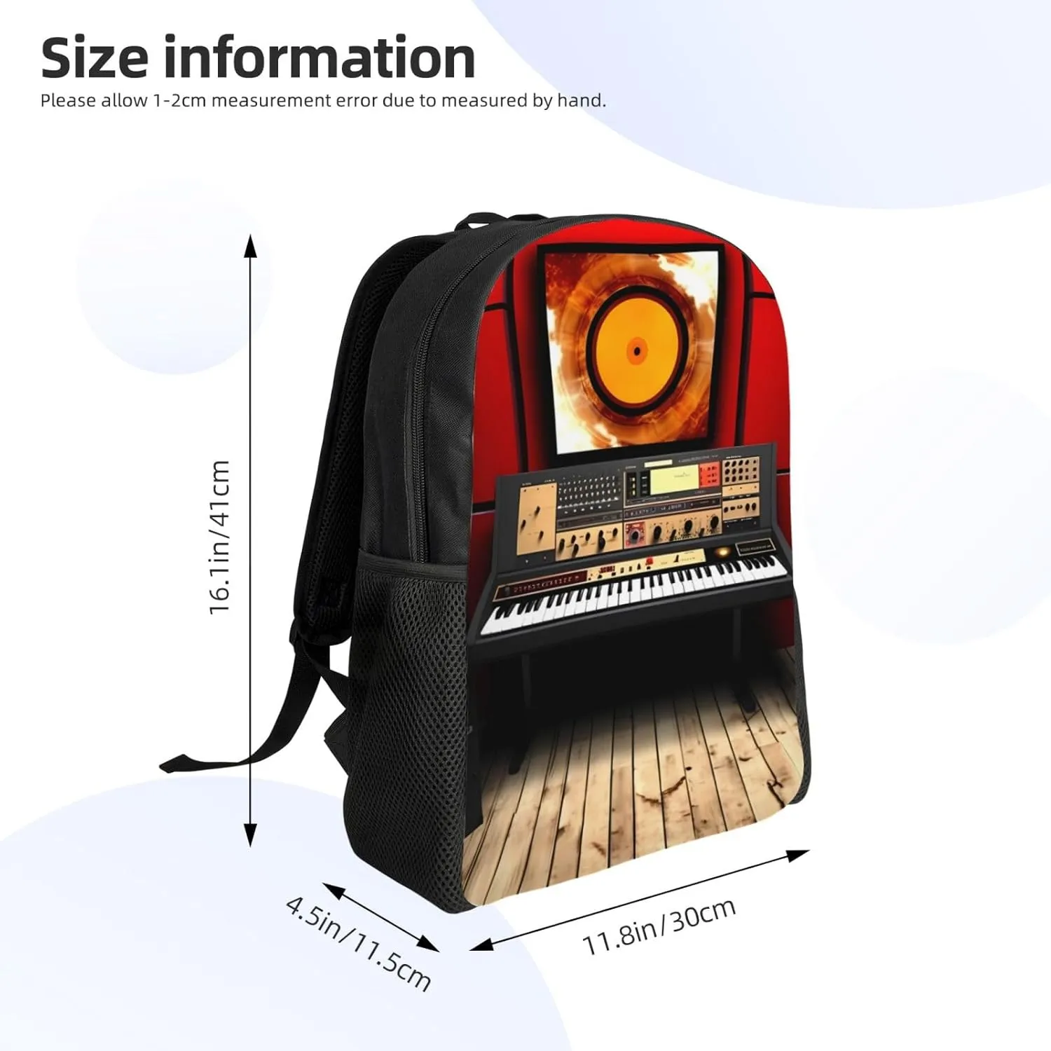 Laptop Backpack for Women Men Carry-on Backpack music studio Daypack Lightweight Travel Shoulder Bags