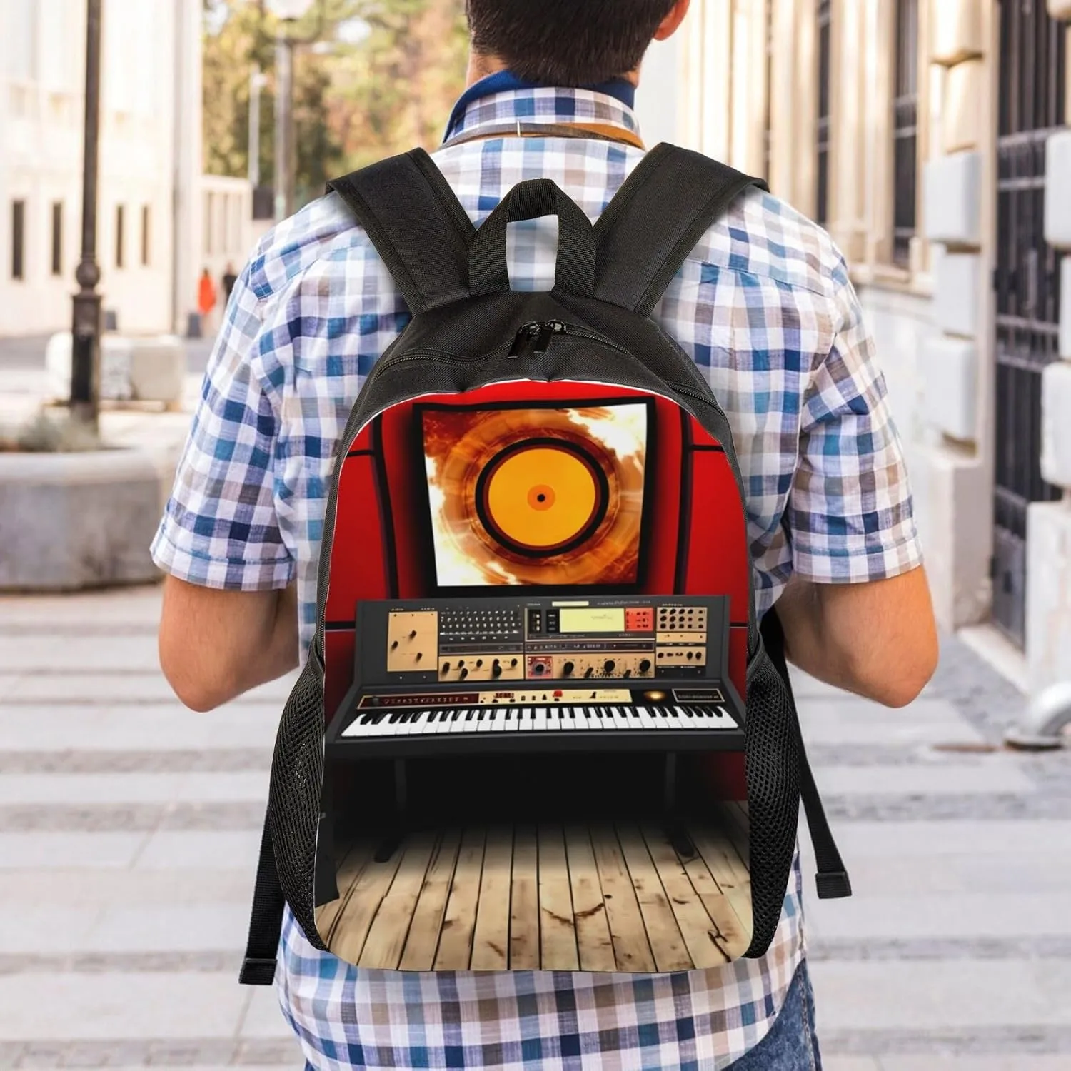 Laptop Backpack for Women Men Carry-on Backpack music studio Daypack Lightweight Travel Shoulder Bags