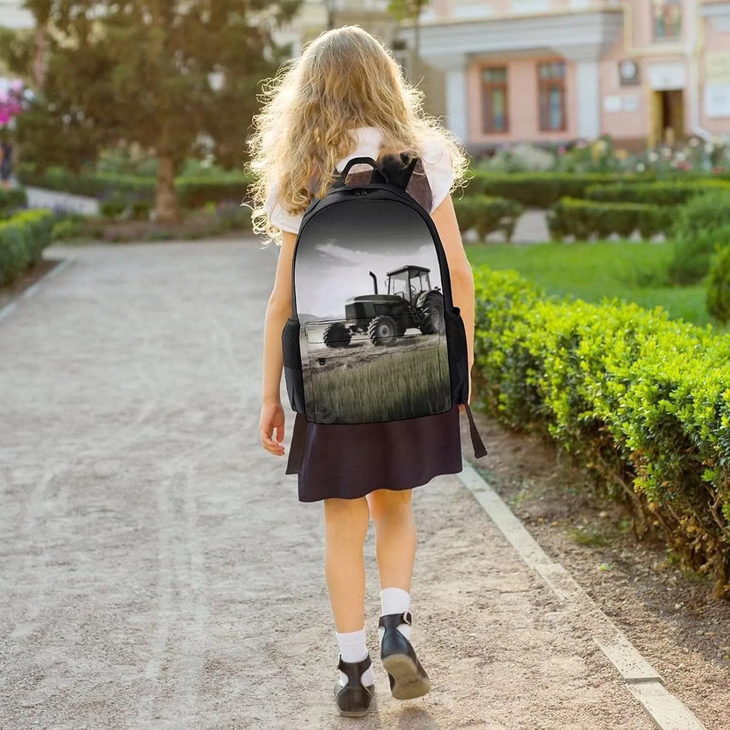 Laptop Backpack for Women Men Daypack Tractor Agriculture Tranquil Backpacks Computer Bag Travel Laptop Bag Casual Work Bag