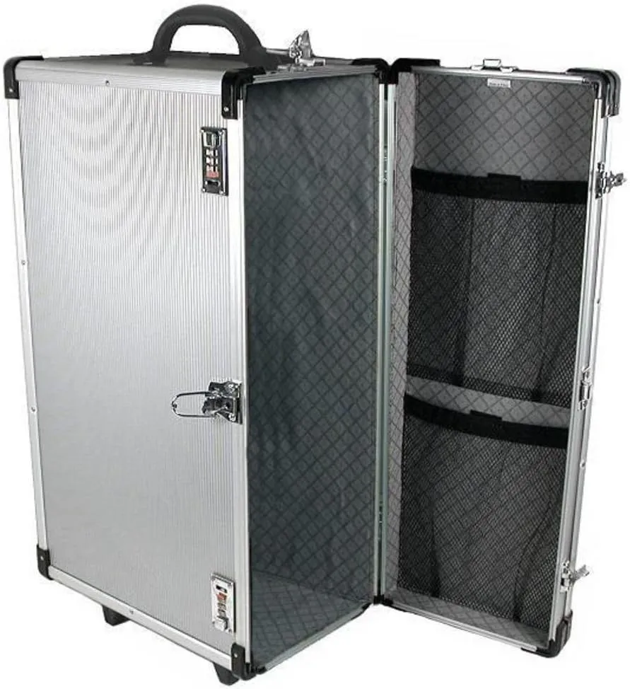 Large Aluminum Jewelry Carrying Rolling Case Handle New