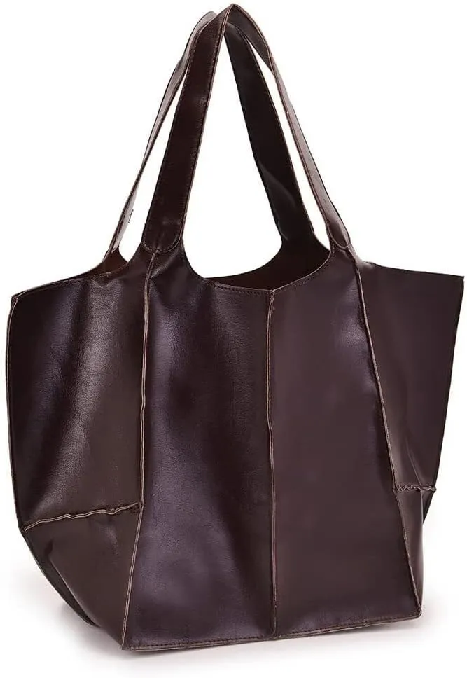 Large Capacity Shoulder Wallet Purse for Work Travel Shopping Women’s Hobo Retro Tote Handbag