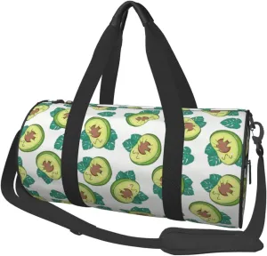 Large Duffle Bag for Travel - Avocado Sleeping Gym Bag for Women Men, Foldable Travel Bags for Women Men with Zippered Multiple Pockets