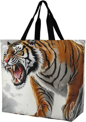 Large Grocery Tote Bag for Women, Multipurpose Handbag Shopping Storage Bags Reusable Shoulder Bag