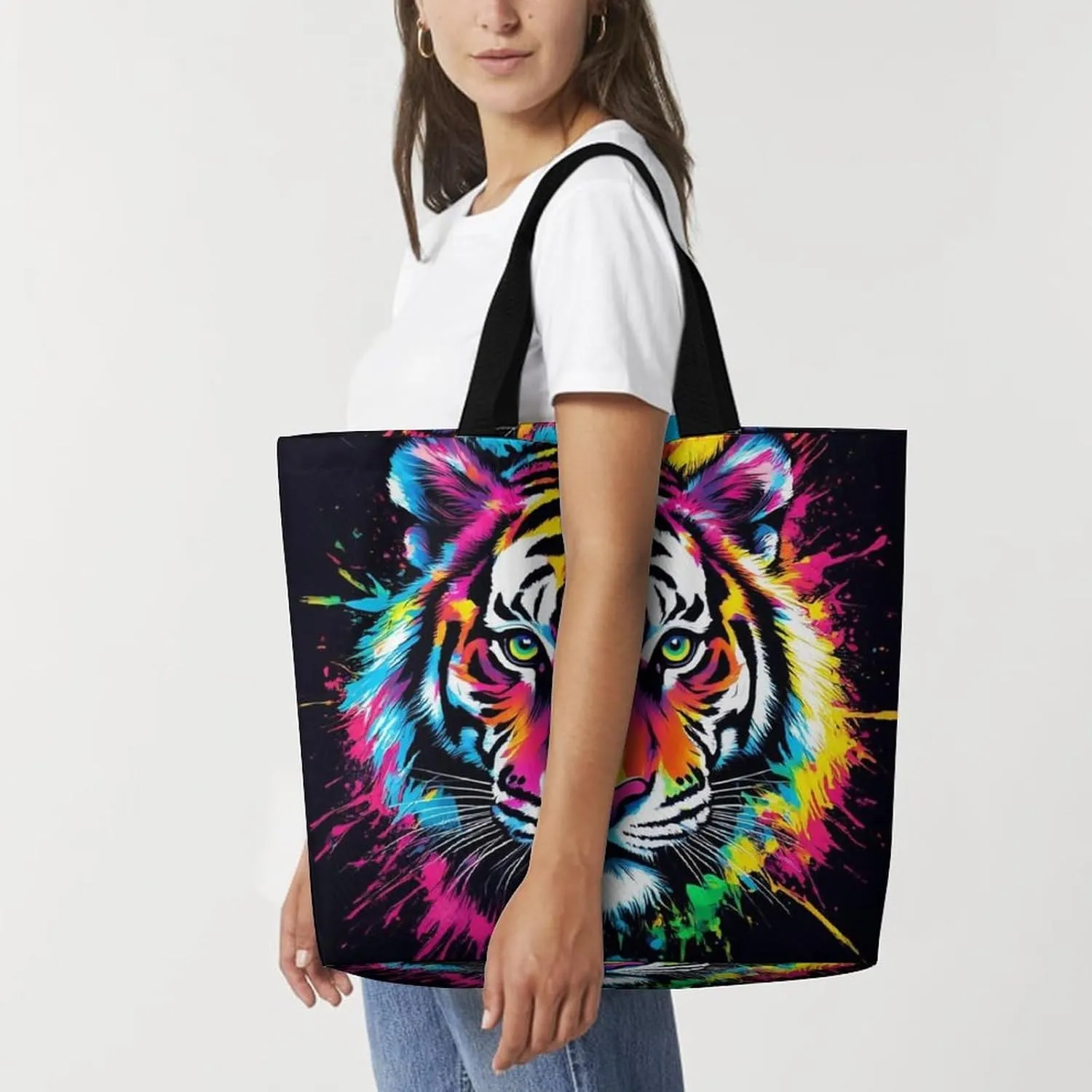 Large Grocery Tote Bag for Women, Multipurpose Handbag Shopping Storage Bags Reusable Shoulder Bag