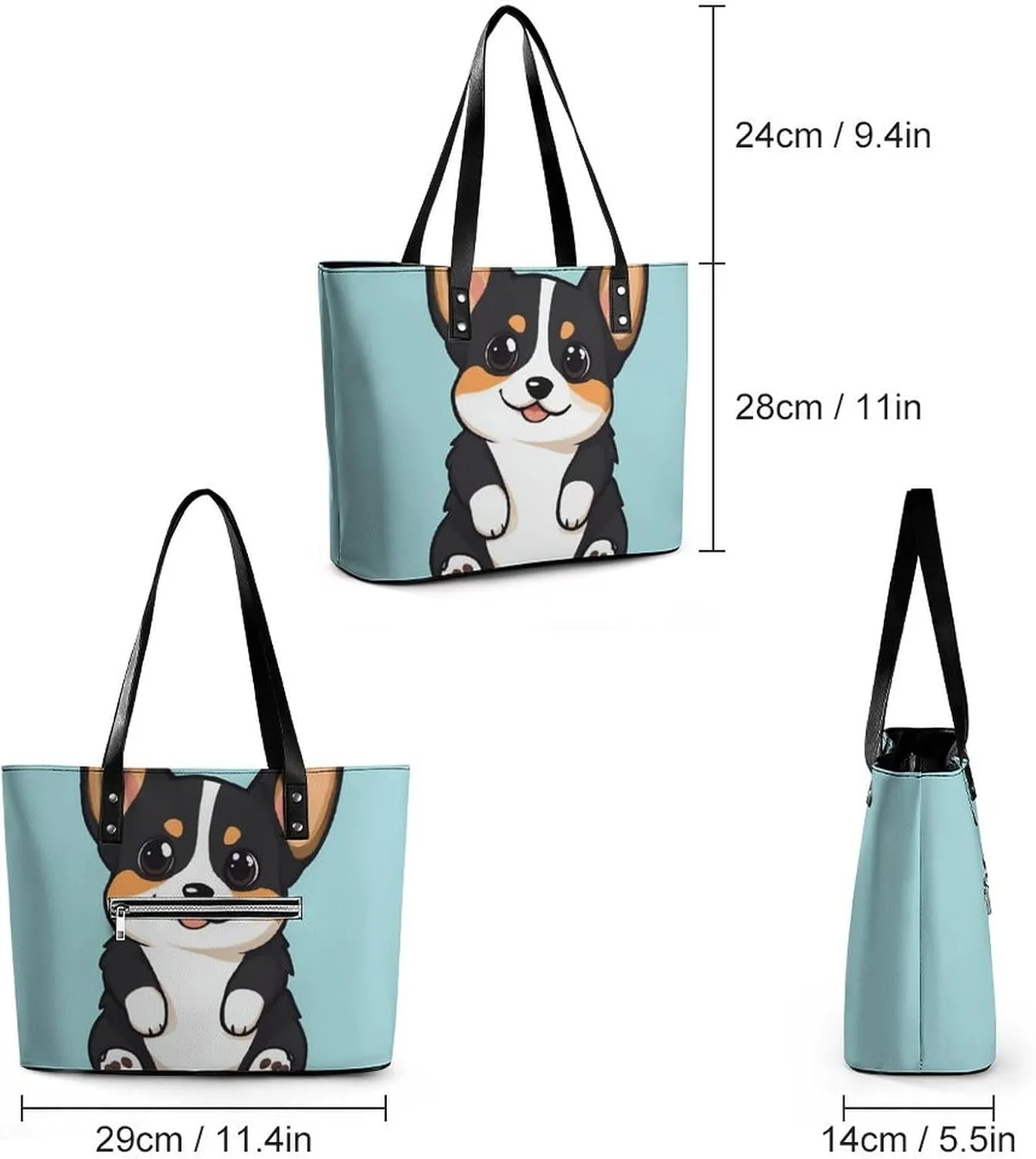 Large Leather Handbag Unisex Travel Lightweight Tote Bag For Daily Use